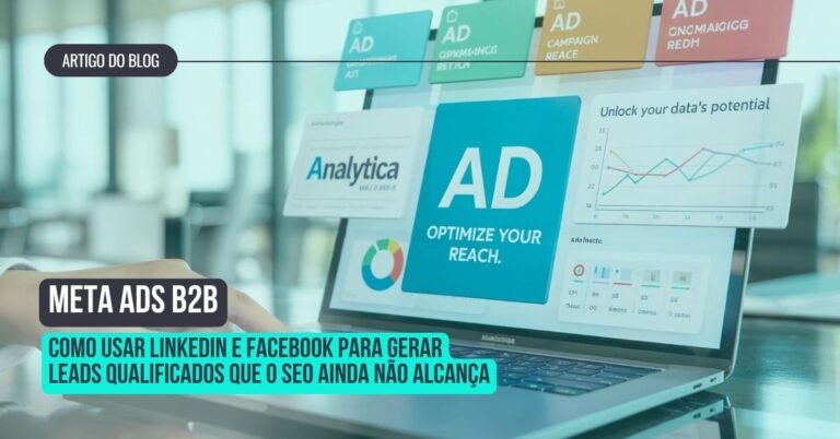 Meta Ads B2B: Como usar LinkedIn e Facebook para gerar leads qualificados que o SEO ainda não alcança